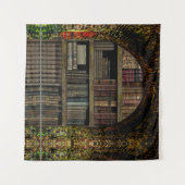 Oud boek Bibliotheek boek liefhebbers Wandkleed (Voorkant (horizontaal))