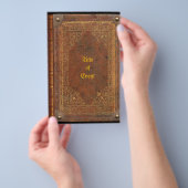 Oud boek flyer (Hand)