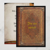 Oud boek kaart (Voorkant / Achterkant)