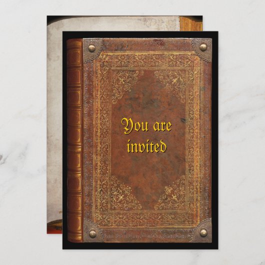 Oud boek kaart (Voorkant / Achterkant)