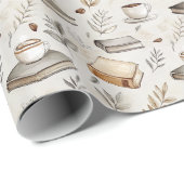 Oud Boekenliefhebbers Design Cadeaupapier (Rol Hoek)