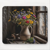 Oud boeket wilde bloemen muismat (Voorkant)