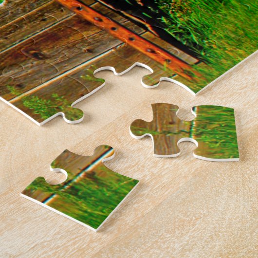 Oud Boerderij Barn Colorado. Legpuzzel (Zijkant)