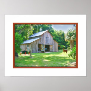 Oud Boerderij Barn Print of Poster