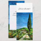 OUD BOERDERIJ HUIS IN CHIANTI, blauw groen rood wi Kaart (Voorkant / Achterkant)