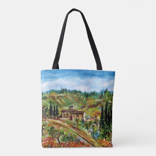 OUD BOERDERIJ HUIS IN TOSCANE LANDSCHAP TOTE BAG (Achterkant)
