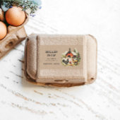 Oud boerderij-kracht script eierdoos label