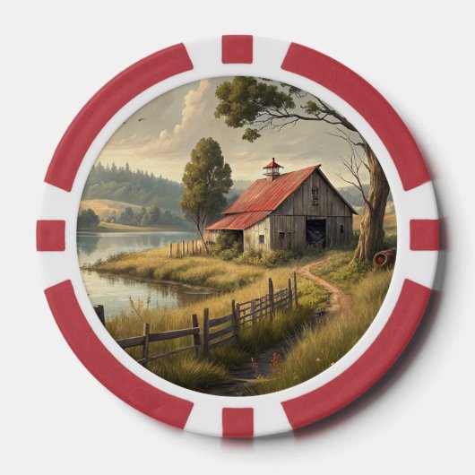 Oud Boerderij Poker Chips (Voorkant)