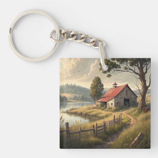 Oud Boerderij Sleutelhanger (voorkant)
