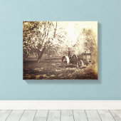 Oud Boerderij Tractor Antiek Foto Canvas Afdruk (Insitu (Houten vloer))