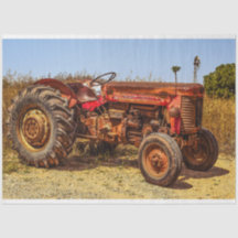 Oud Boerderij tractor deklaagpapier