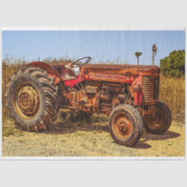 Oud Boerderij tractor  deklaagpapier Tissuepapier