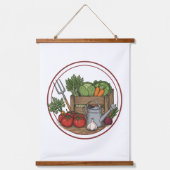 Oud boerderij verse groente krat poster | Rustiek Hangend Wandkleed (Voorkant)