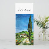 OUD BOERENHUIS IN CHIANTI, blauw groen rood wit Kaart (Staand voorkant)