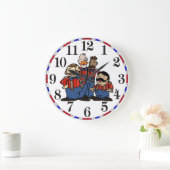 Oud bolvormenwinkelkwartet 2 grote klok (Huis)