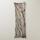 Oud boomstampatroon lichaamskussen (Achterkant (Verticaal))