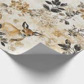 Oud bos hertenpatroon cadeaupapier (Hoek)
