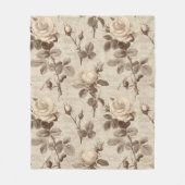 Oud botanisch bloemmotief (5) fleece deken (Voorkant)
