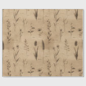 Oud botanisch bloempatroon (9) cadeaupapier (Vlak)