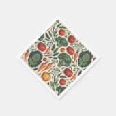 Oud botanisch groentetuinpatroon servet (Hoek)