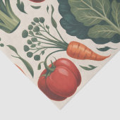 Oud botanisch groentetuinpatroon tissuepapier (Detail)