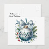 Oud botanisch kerstornament briefkaart (Voorkant / Achterkant)