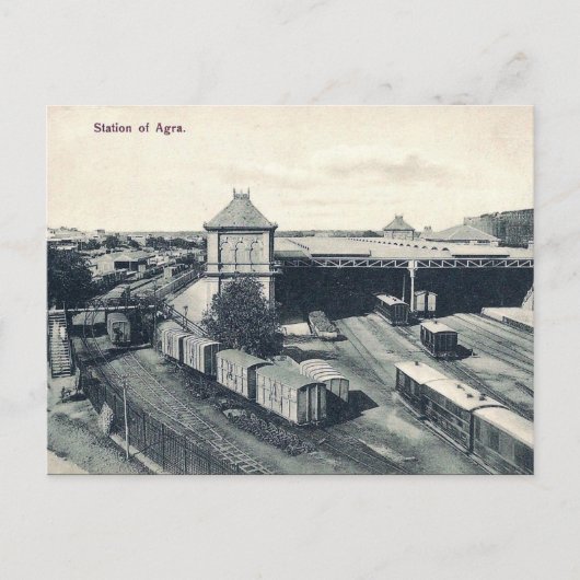 Oud Briefkaart - Agra, India (Voorkant)