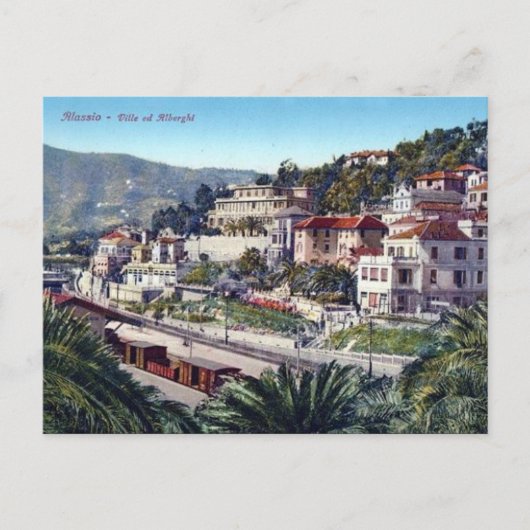 Oud Briefkaart - Alassio, Ligurië, Italië (Voorkant)