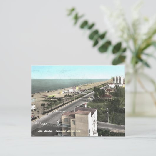 Oud Briefkaart - Alba Adriatica, Abruzzen, Italië (Staand voorkant)