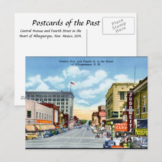 Oud Briefkaart - Albuquerque, New Mexico, Verenigd (Voorkant / Achterkant)