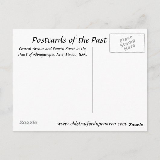 Oud Briefkaart - Albuquerque, New Mexico, Verenigd (Achterkant)