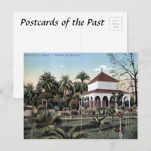 Oud Briefkaart - Alcazar, Sevilla, Spanje (Voorkant / Achterkant)