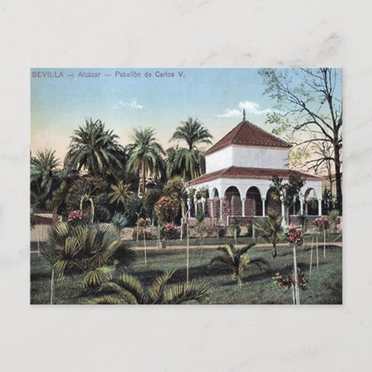 Oud Briefkaart - Alcazar, Sevilla, Spanje (Voorkant)