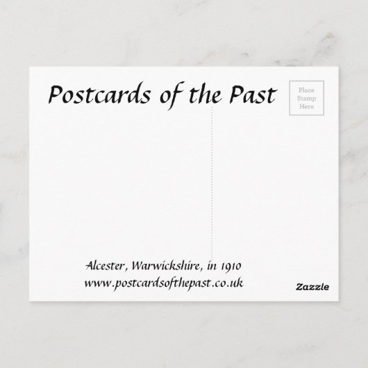 Oud Briefkaart - Alcester, Warwickshire (Achterkant)