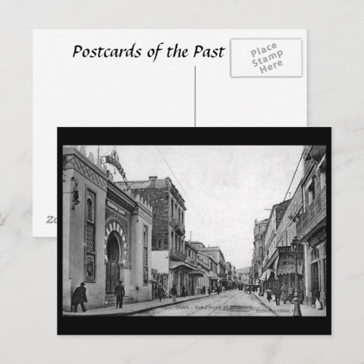 Oud Briefkaart - Algerije, Oran, rue d'Arzew (Voorkant / Achterkant)