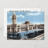 Oud Briefkaart - Algerije - Oran - spoorwegstation (Voorkant / Achterkant)