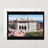 Oud Briefkaart - Algiers, Post Kantoor (Voorkant / Achterkant)