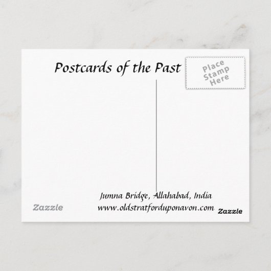 Oud Briefkaart - Allahabad, India (Achterkant)