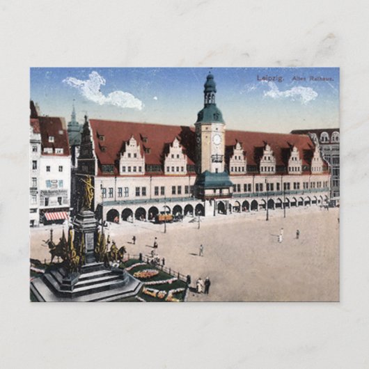 Oud Briefkaart - Altes Rathaus, Leipzig (Voorkant)