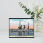 Oud Briefkaart - Amerikaans kruiser "Colorado" (Staand voorkant)