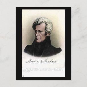Oud Briefkaart - Amerikaans President Andrew Jacks