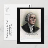 Oud Briefkaart - Amerikaans President George Washi (Voorkant / Achterkant)