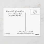 Oud Briefkaart - Amerikaans President James K Polk (Achterkant)