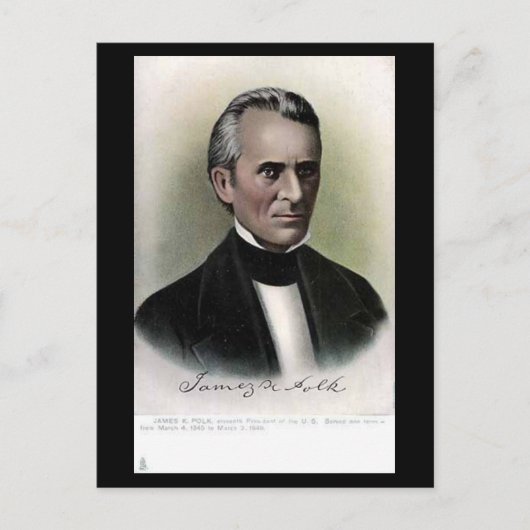 Oud Briefkaart - Amerikaans President James K Polk (Voorkant)