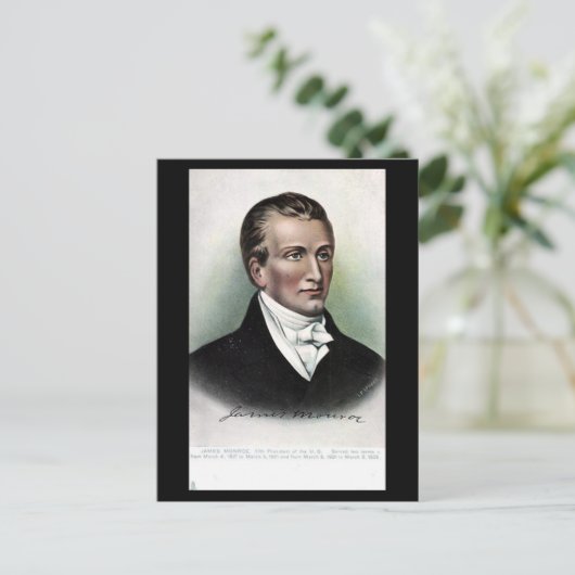 Oud Briefkaart - Amerikaans President James Monroe (Staand voorkant)