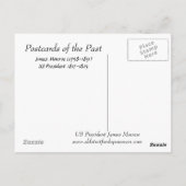 Oud Briefkaart - Amerikaans President James Monroe (Achterkant)