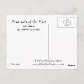 Oud Briefkaart - Amerikaans President John Adams (Achterkant)