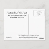 Oud Briefkaart - Amerikaans President John Quincy  (Achterkant)