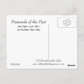 Oud Briefkaart - Amerikaans President John Tyler (Achterkant)