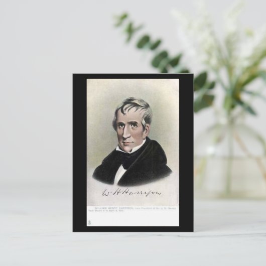 Oud Briefkaart - Amerikaans President William Harr (Staand voorkant)